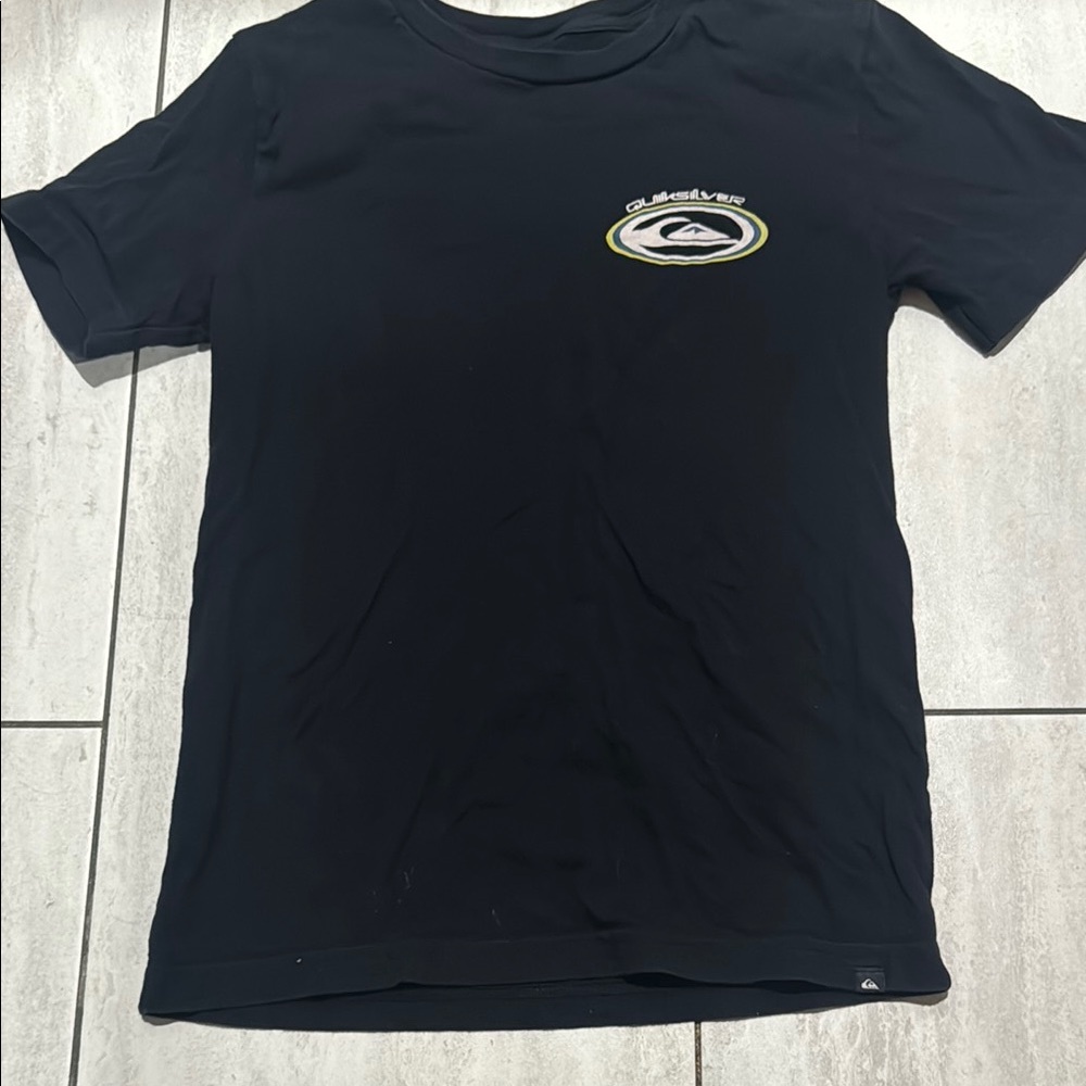 Quiksilver Black Short Sleeve Tee Casual Essential